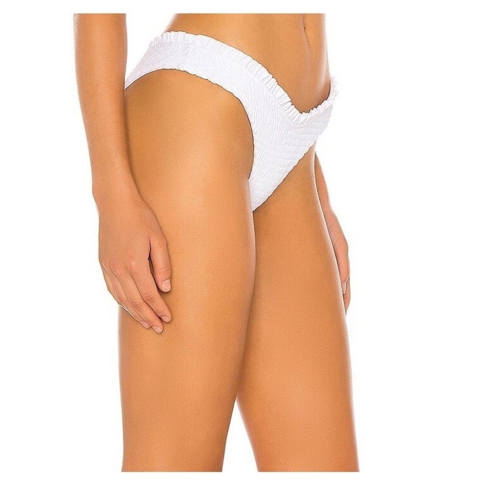 NWT Lovers + Friends Far Away Bikini Bottom Smocked‎ Revolve XL White Bridal